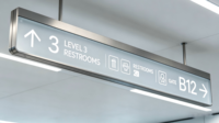 Signalisation numérique pour panneaux de signalisation de porte d'accès d'aéroport avec bandes LED pour hôpitaux et parkings