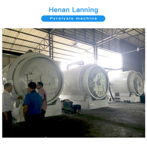 Lanning <span class=keywords><strong>haute</strong></span> qualité escarpement pneu pyrolyse usine déchets plastique recyclage convertir en biochar et bio-huile machine de pyrolyse - Product Image 6