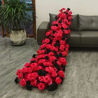 Cascade de fleurs artificielles de luxe pour décoration de table, idéale pour les fêtes d'anniversaire, les scènes de mariage, les vitrines et les événements de la Fête des Mères