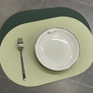 Salvamanteles Rochester Street Teardrop de color sólido, antideslizante, de cuero, de 12x9 pulgadas, para uso doméstico, hotelero y en restaurantes occidentales. - Product Image 3