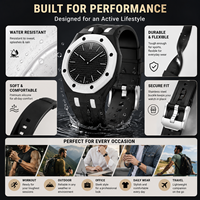 Correa de Reloj de Silicona Estilo Lépine Ouruoxi OEM/ODM, Repuesto para AP -swatch Royal Pop, Corona a las 12 en Punto, Resistente al Agua