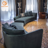 Italienisches Design Luxuriöses Modernes Samt-Leder Viersitzer-Sofa-Set für Apartment- und Hotel-Wohnzimmer Anpassbar