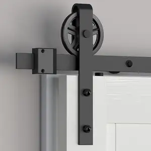 Big Wheel Set Cabinet Rolling Industrial Concealed Sliding Barn Door Hardware Kit Wholesale Barn Door Hardware For Wood Door