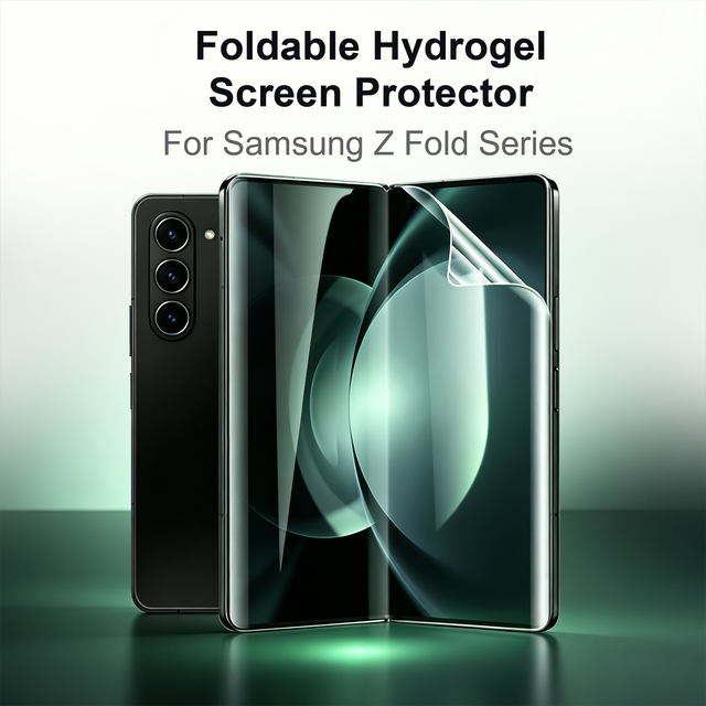 Anti-Scratch Hydrogel Self-Healing TPU Foldable Screen Protector for for Z Fold 5/4/3 Easy Installation UV Protection