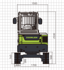 Excavatrice sur chenilles Zoomlion ZE35GU de 3,5 tonnes efficace pour les travaux de terrassement, avec pompe et moteur pour les espaces restreints (bêche de 0,1 m) - Product Image 6