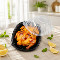 Nouvelle conception, qualité supérieure, boîte à poulet rôti en PP personnalisée, contenants alimentaires jetables divisés de petite taille