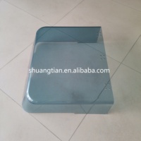 Couverture de coque d'installation médicale d'instrument de diagnostic en plastique acrylique bleuâtre d'OEM, grand vide épais formant le service
