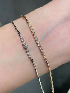 Xinfly - Brazalete de Oro Real de 18 Quilates con Diamantes Naturales, Joyería Personalizada Permanente - Product Image 5