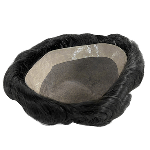 Uomini Capelli Parrucchino Umani di Remy europeo con Clip di Breve Naturale Nero di Ricambio Pezzi di Capelli Parrucche per <span class=keywords><strong>Uomo</strong></span> - Product Image 4