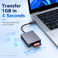 Lector de tarjetas USB 3,0 tipo C SD TF 312MB/s UHS-II GL3231S, lector portátil con Chip de aleación de aluminio para cámara, portátil, MacBook