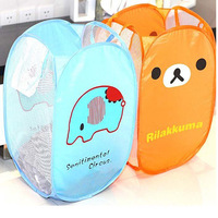 Panier à linge pliable portable en polyester à imprimé de dessin animé pour enfants de style américain, pour la chambre à coucher, le rangement intérieur et extérieur