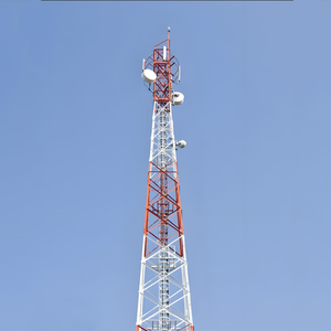 Antena de Radiodifusión de Señal de Telefonía Celular Autoportante, Torre de Telecomunicaciones de Acero de 3 Patas para Estaciones de Radio FM - Product Image 1