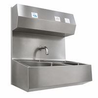 Station de lavage des mains automatique Topwing en acier inoxydable avec sécheur à air haute vitesse, couverture 10 mètres pour la sanitisation des usines agroalimentaires