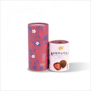 Wholesale Customized round Cylinder Paper Boxes Strawberry Chocolate Packaging for Food for <b>Catering</b> and Restaurants - Product Image 2