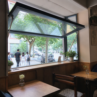 Auvent de terrasse JUNYAO avec fenêtre à double vitrage trempé, rupture de pont thermique, joint EPDM, résistant aux intempéries, certifié CE AS2047 NFRC, usage commercial