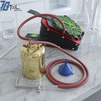 Ensembles de soufflets en cuir avec une chaudière en laiton, une torche, un conduit de chaudière en laiton, un entonnoir en plastique, outil de bijouterie