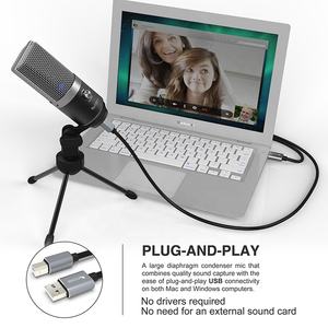 <span class=keywords><strong>Fifine</strong></span> ไมโครโฟนสำหรับเล่นเกม,ไมโครโฟนคอนเดนเซอร์ Usb สำหรับสตูดิโอโปรพอดคาสต์ไมโครโฟนูคาร์ดิออยด์สำหรับ Youtube Music Pc - Product Image 5