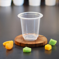 Gobelet d'emballage en plastique PP de 95 mm de diamètre, 300 g, 300 ml, avec feuille de scellage et couvercle en plastique pour yaourt, lait, dessert, pouding, congee, soupe