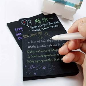 50 Sheets 3x3inch Black Self-adhesive Sticky Notes <b>Pads</b> <b>Memo</b> Notes for Office School Home Stationery - Product Image 5