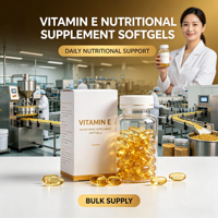 Gélules de vitamine E pour l'apport nutritionnel quotidien des adultes, complément certifié naturel facile à avaler