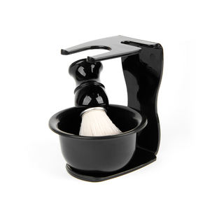 Vente chaude noir blaireau pour hommes rasoir de sécurité support vertical savon crème tasse bol support - Product Image 5