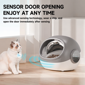 Distributeur automatique de nourriture pour chats Vansity avec appel vocal RFID, garantissant que les animaux de compagnie reçoivent une alimentation exclusive, distributeur de nourriture pour animaux avec porte à capteur - Product Image 3