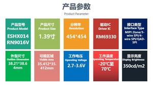 จอแสดงผล AMOLED ทรงกลมขนาด 1.39 นิ้ว ความละเอียด 454x454 อินเทอร์เฟซ QSPI หน้าจอสีความละเอียดสูง พร้อมขั้วต่อสำหรับติดตั้ง - Product Image 6