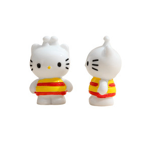 Figura de Resina de Hello Kitty, Miniatura 3D con Forma de Animal, Adorno Decorativo para el Hogar - Product Image 1