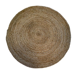 New Quality and Low Price Direct Factory Manufactured Thick Natural Jute Carpet Handmade Jute Rug Round Floor <b>Mats</b> Made in BD - Product Image 3