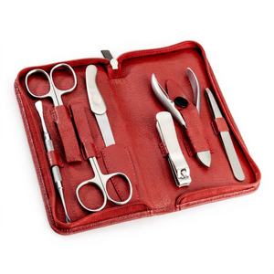 Nomzi International 2025 – Kit de pédicure professionnel 7 pièces en acier inoxydable de haute qualité avec étui en cuir pour soins personnels et manucure de voyage - Product Image 1