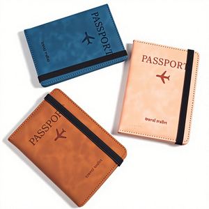 Porta Pasaportes Antirrobo con RFID, Diseño Transparente para Documentos, Organizador de Viaje de Cuero PU con Correa Elástica - Product Image 2