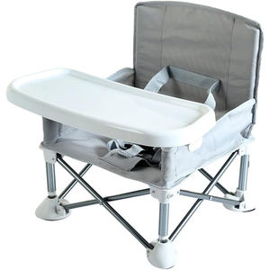 Silla Portátil para Bebé con Bandeja Extraíble, Asiento Elevador <span class=keywords><strong>Plegable</strong></span> para Niños Pequeños <span class=keywords><strong>de</strong></span> 6 Meses a 3 Años, <span class=keywords><strong>Trona</strong></span> Ligera para Viajes - Product Image 5