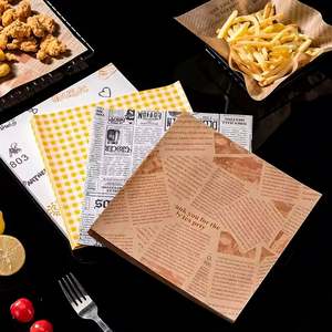 Papier à hamburger personnalisé résistant à la graisse - Emballage alimentaire écologique en papier enduit de PE - Conception d'impression personnalisée pour pizza, gâteau, à emporter - Product Image 4