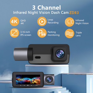 3 Kênh Dash Cam 4K Với 5G Wifi GPS Wifi Dashcam Phía Trước Và Bên Trong Phía Sau Xe Dvr Tầm Nhìn Ban Đêm Bãi Đậu Xe Màn Hình Xe Blackbox ZD83 - Product Image 2