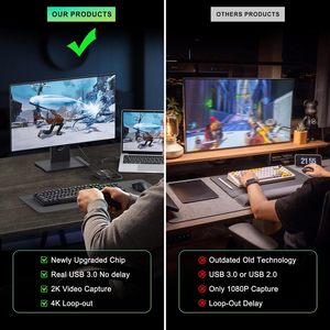 HDMI Âm Thanh Video <span class=keywords><strong>Capture</strong></span> Card 4K 60Hz Với Rj45 & Microphone USB 3.0 Vòng Lặp Thiết Bị Cho <span class=keywords><strong>Live</strong></span> Streaming Chơi Game Video Hội Nghị - Product Image 4