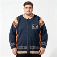 Nouvelle Arrivée - Cardigan en Tricot Respirant Personnalisé pour Homme avec Boutons et Broderie de Lettres - Collection Printemps