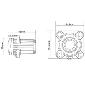 1ml 012 488-011 90mm Đèn pha l4060 bi-chùm Hella mô-đun Đèn pha với vị trí ánh sáng e-mark Dot cho trường hợp IH máy kéo - Product Image 3