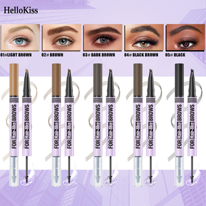 Pluma de Tinta Ultrafina Impermeable de Marca Privada con Punta de 4 Puntas de 1.5ML, Lápiz y Cepillo 2 <span class=keywords><strong>en</strong></span> 1 <span class=keywords><strong>para</strong></span> Dar Forma a las Cejas con <span class=keywords><strong>Gel</strong></span> - Product Image 4