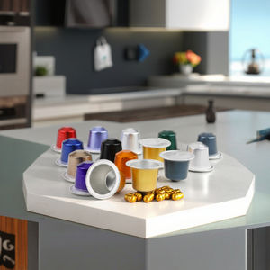 10 ensembles bricolage usage Commercial <span class=keywords><strong>café</strong></span> Capsules vides papier d'<span class=keywords><strong>aluminium</strong></span> jetable en plusieurs couleurs Xiaomi Machine à <span class=keywords><strong>café</strong></span> Compatible - Product Image 2