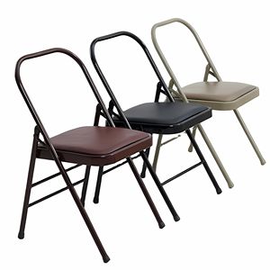 Herramienta <span class=keywords><strong>auxiliar</strong></span> al por mayor adultos masaje metal plegable inversión multifuncional Yoga silla plegable sin espalda - Product Image 6