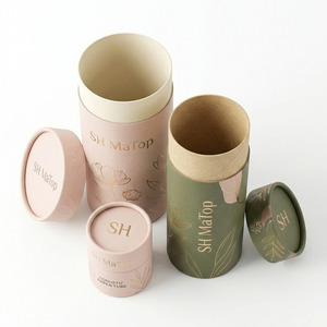 Caja Redonda de Lujo <span class=keywords><strong>para</strong></span> Set de Cuidado de la Piel, Tubo de Papel Cosmético - Product Image 3
