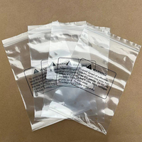 Sacs en poly transparents à zip-lock flexibles en PE avec avertissement de suffocation Emballage flexible sécurisé pour les biscuits et l'alimentation en farine