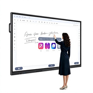 จอแสดงผล LCD ขนาด 55110 นิ้ว ความละเอียดสูง สำหรับโรงเรียน พร้อมหน้าจอสัมผัส กระดานไวท์บอร์ดอัจฉริยะ แบบอินเทอร์แอคทีฟ สำหรับการฝึกอบรม วิดีโอระยะไกล - Product Image 2