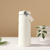 Große Kapazität 17oz Gerade Neue Vakuumisolierte Tasse aus 304 Edelstahl, Auslaufsicherer Auto-Becher im Sportstil, Geschenk, 6-12 Stunden Isolierung, mit Strohhalm