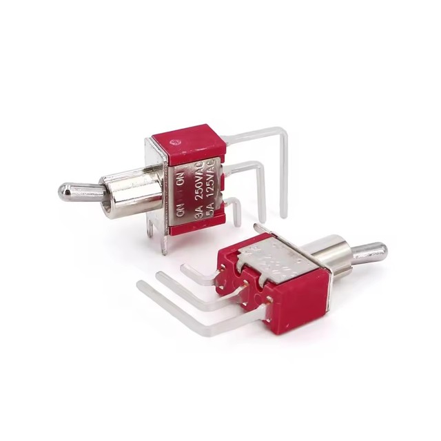 T80-T Series Vertical Right Angle 3-Pin SPDT PCB Mount Mini Toggle Switch
