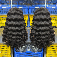 Wig Rambut Vietnam 5x5 Tanpa Lem, Model Loose Wave, Raw Wig, Kutikula Tertata Rapi, Double Drawn, Bahan Mentah Vietnam, Supplier Grosir