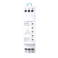 Relais de protection miniature triphasé haute puissance FKV-24F, moniteur de séquence de phase/asymétrie/panne de phase, indicateur LED, fonction 3 en 1