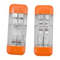 Connecteur de câblage transparent LT-22 à branchement par poussée, 2 entrées 2 sorties, pour éclairage LED et fixation, câblage par poussée