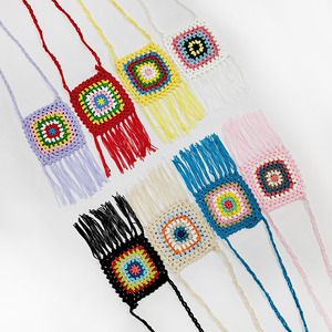 Tinkin — <span class=keywords><strong>sac</strong></span> à main Crochet carré pour femme, sacoche à bandoulière fait main, <span class=keywords><strong>sac</strong></span> pour téléphone, fourniture d'usine - Product Image 2