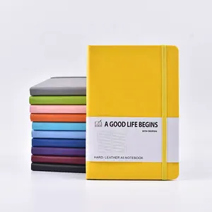 Custom Goedkope Bulk Multicolor Kantoor Pu Hardcover Dagboek A5 Leather Journal Notebook